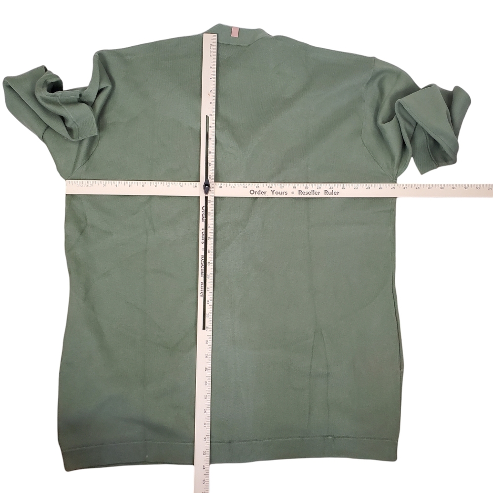 NEW Lunya Cozy Cotton Silk Button Front Cardigan L/XL Humble Green Oversized - Picture 12 of 15